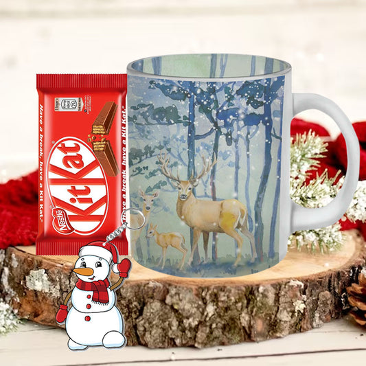 Chillaao Reindeer Family Frosted Mug