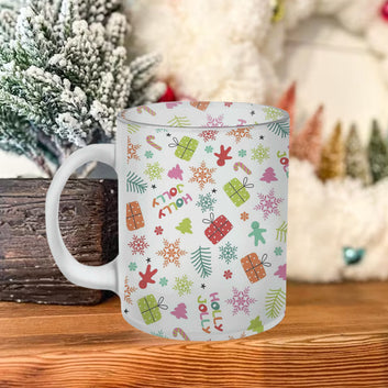 Chillaao Holly Jolly Christmas Frosted Mug