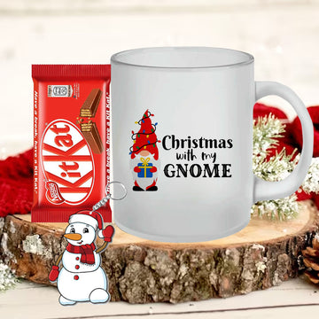 Chillaao Christmas With My Gnome Frosted Mug