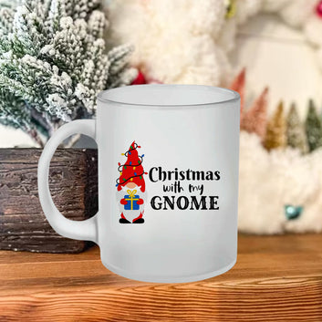 Chillaao Christmas With My Gnome Frosted Mug