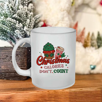 Chillaao Christmas Calories Don’t Count Frosted Mug