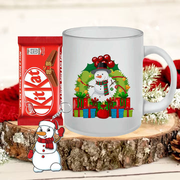 Chillaao Snowman With Gifts  Frosted Mug