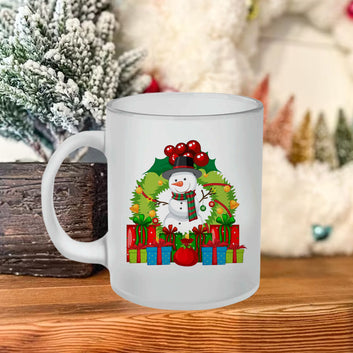 Chillaao Snowman With Gifts  Frosted Mug