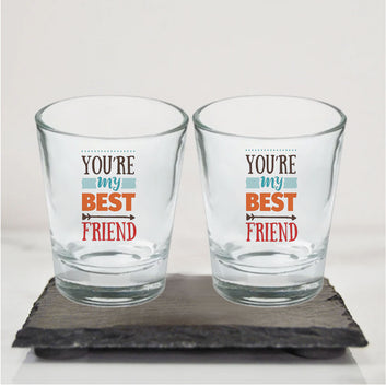 Chillaao You Are My Best Friend Clear Shot Glass