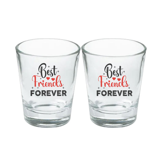 Chillaao Best Friends Forever Clear Shot Glass