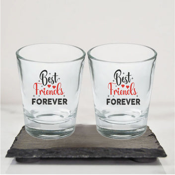 Chillaao Best Friends Forever Clear Shot Glass