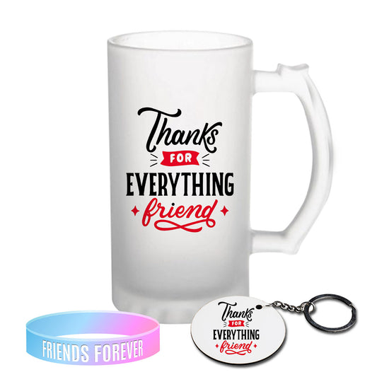 Chillaao Thanks For Everything Friend Frosted Beer Mug