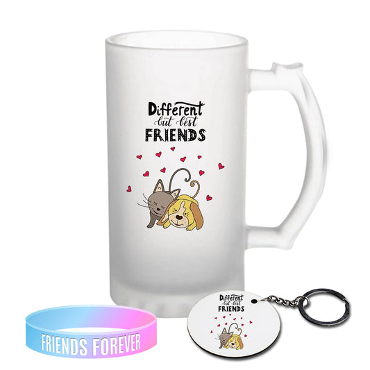 Chillaao Different but friends Frosted Beer Mug
