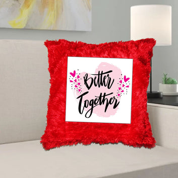Chillaao Better Together Fur Pillow