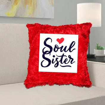 Chillaao Soul Sister Fur Pillow