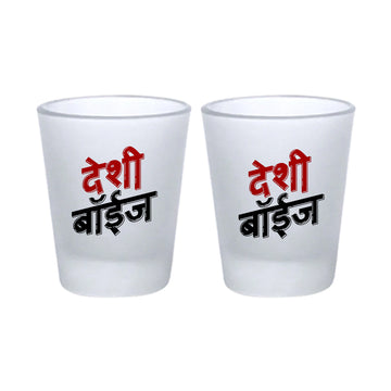 Chillaao Dessi Boys Frosted Shot Glass Set Of 2