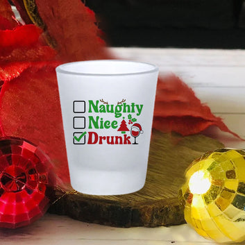 Chillaao Merry Naughty Nice Drunk  Short Glass