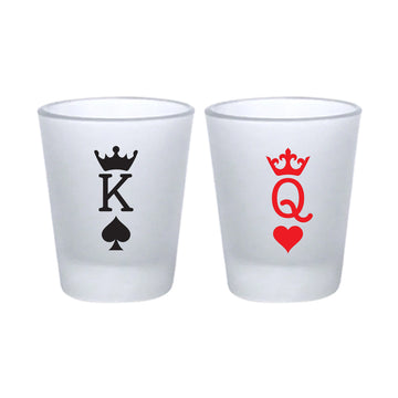 Chill-aao King & Queen Frosted Shot Glass - Set Of 2