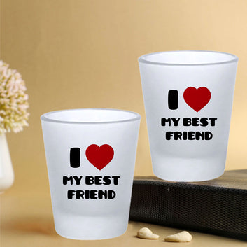 Chillaao I love my best Friend Frosted Shot Glass