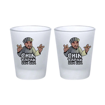 Chillaao Chin chapak dam dam Frosted Shot Glass Set Of 2