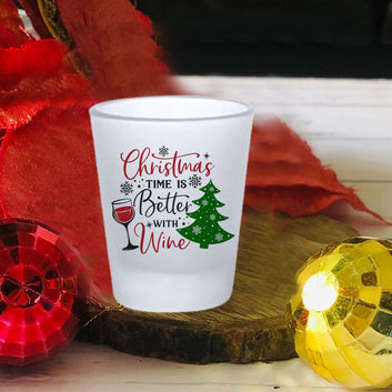 Chillaao Christmas Time Is Better Short Glass