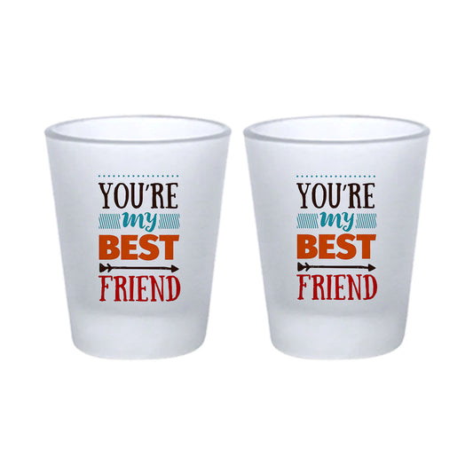 Chillaao You Are My Best Friend Frosted Shot Glass