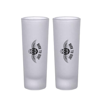 Frosted Shooter Glasses Design - Born To Ride