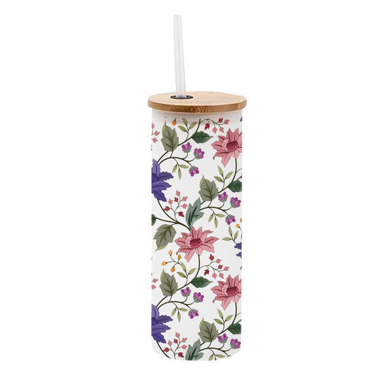 Chillaao Blooming flowers Frosted Skinny Tumbler