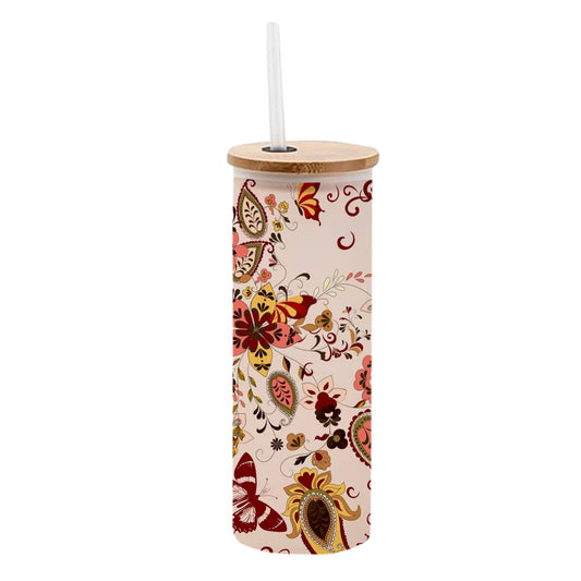 Chillaao Floral pattern Frosted Skinny Tumbler