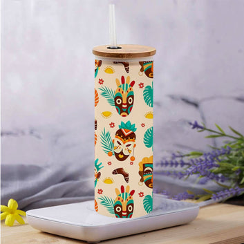 Chillaao Flat African Frosted Skinny Tumbler