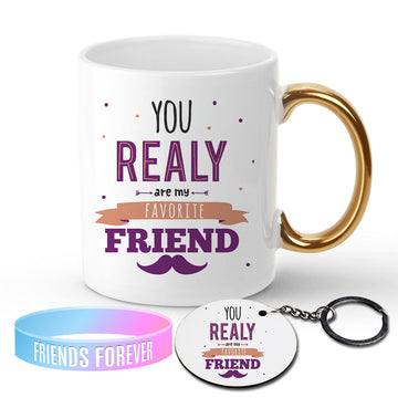 Chillaao You Really Are my favorite friend  Golden Handle Mug