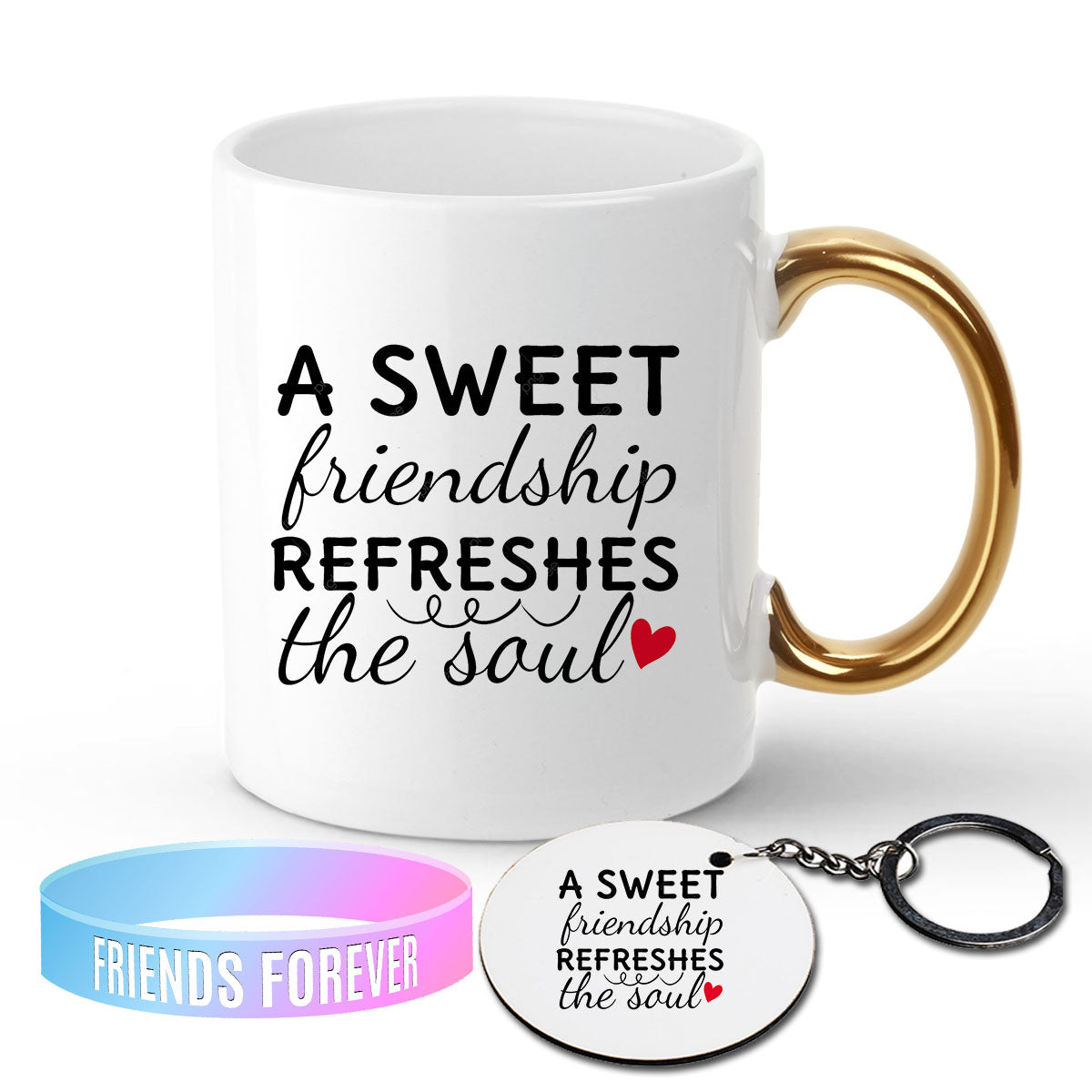 Chillaao A Sweet Friendship Refreshes The Soul Golden Handle Mug