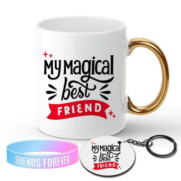 Chillaao My Magical Friends Golden Handle Mug