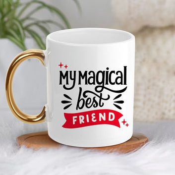 Chillaao My Magical Friends Golden Handle Mug