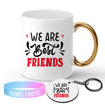 Chillaao You Are My Best Friend Golden Handle Mug