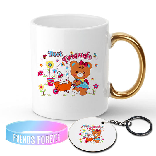 Chillaao  Best Friends Golden Handle Mug