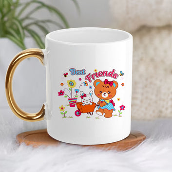 Chillaao  Best Friends Golden Handle Mug