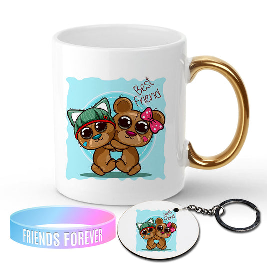 Chillaao Best Friend Golden Handle Mug