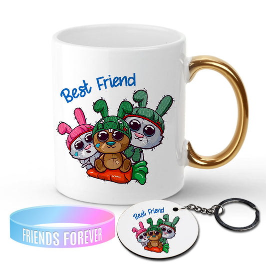 Chillaao Best Friend Golden Handle Mug