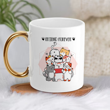 Chillaao Friends Forever Golden Handle Mug