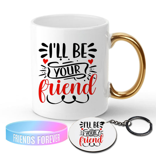 Chillaao  I will be your Friends Golden Handle Mug