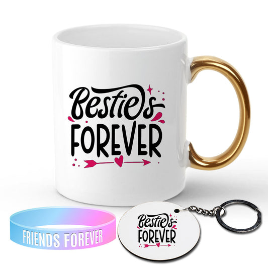 Chillaao Besties Forever Golden Handle Mug