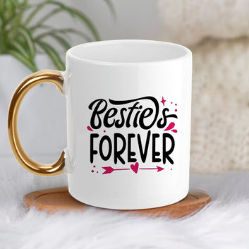 Chillaao Besties Forever Golden Handle Mug