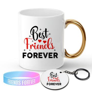 Chillaao Best Friends Forever  Golden Handle Mug