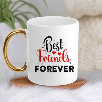 Chillaao Best Friends Forever  Golden Handle Mug