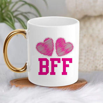 Chillaao BFF Golden Handle Mug