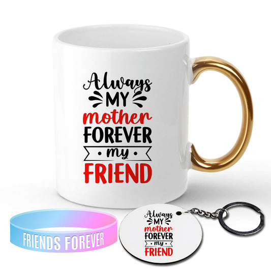 Chillaao  always my mother forever my friend Golden Handle Mug