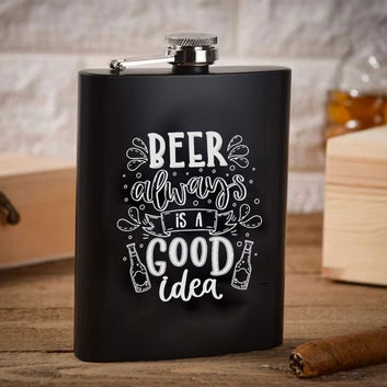Chillaao Beer Always a Good Idea Hip Flask