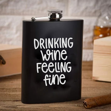 Chillaao Drink Wine Feeling Fine Hip Flask