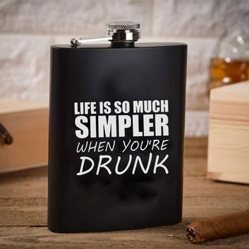 Chillaao Life is so much simpler Hip Flask