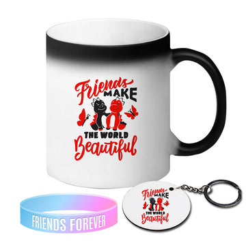 Chillaao Friends make the world Beautiful Magic Mug