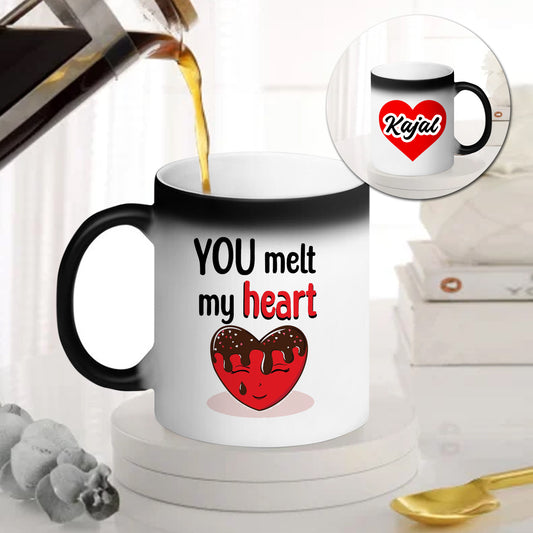 Chillaao Personalised you melt heart  Magic Mug