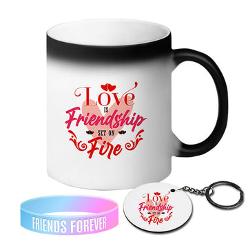 Chillaao Love Is Friendship on Fire Magic Mug