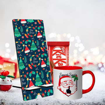 Chillaao Joy xmas & Secret Santa Mobile Stand & Tea Mug