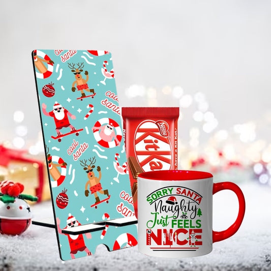 Chillaao Cool Santa ,Sorry Santa  Mobile Stand & Tea Mug